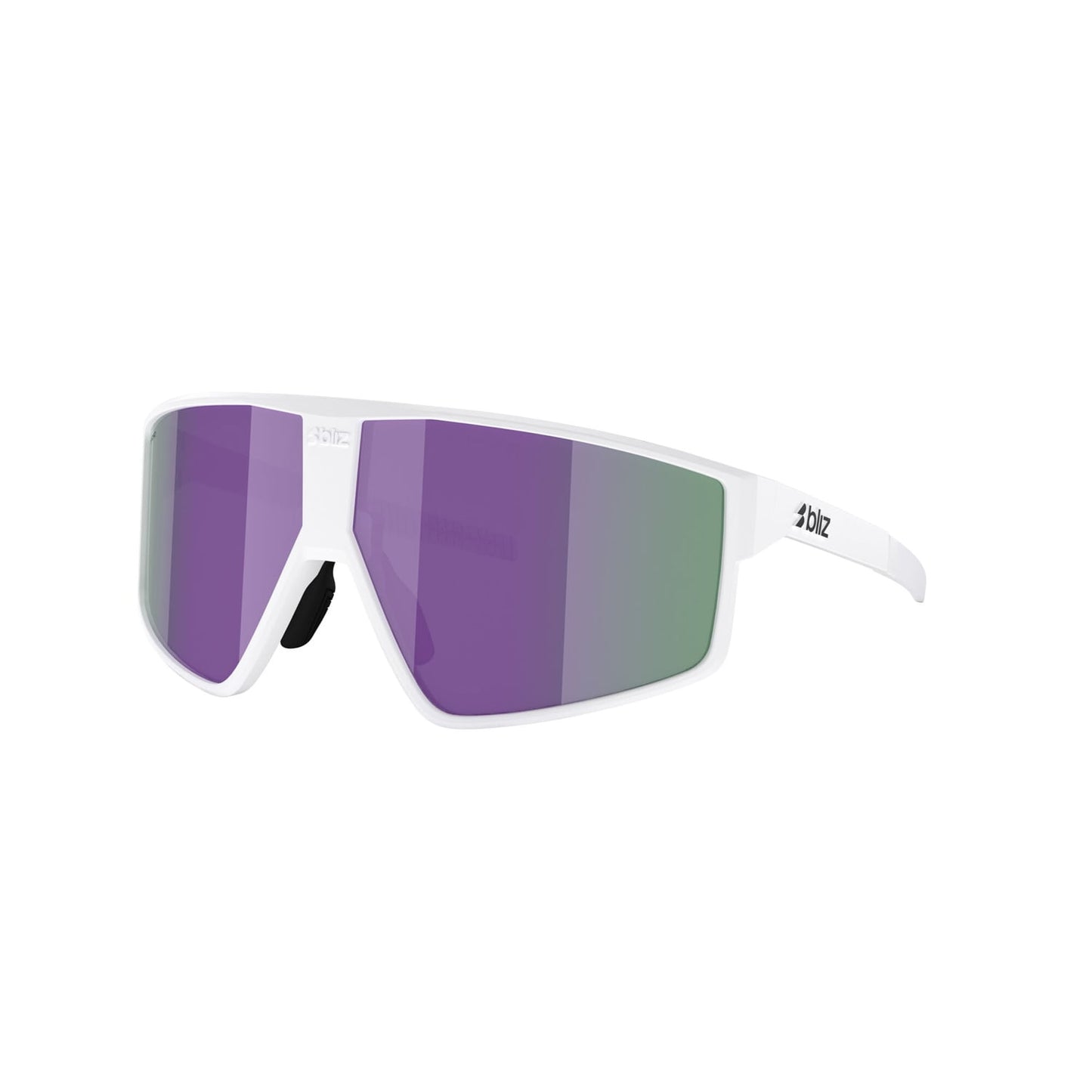 BLIZZ P002S Brille Weiß Matt Schirm Braun Violett Mehrfarbig