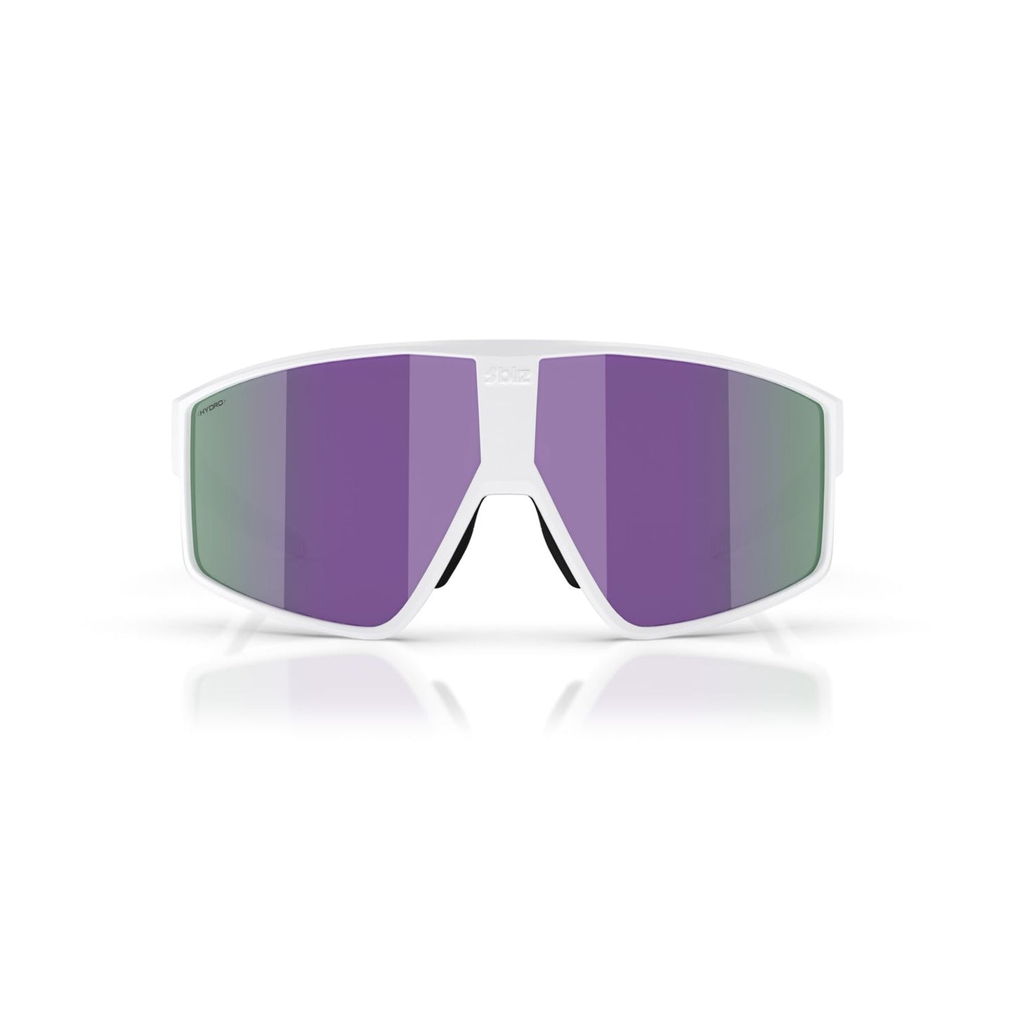 BLIZZ P002S Brille Weiß Matt Schirm Braun Violett Mehrfarbig