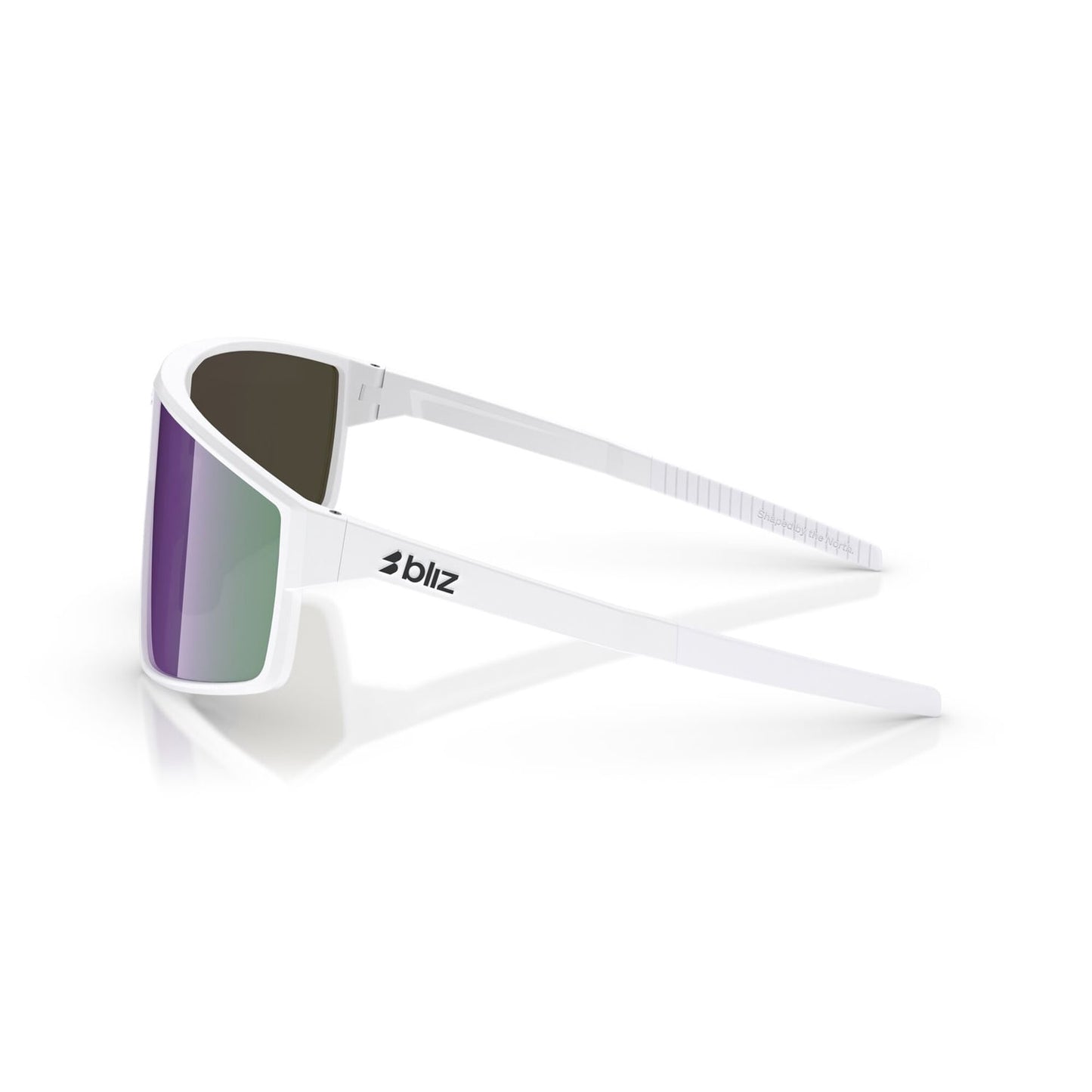 BLIZZ P002S Brille Weiß Matt Schirm Braun Violett Mehrfarbig