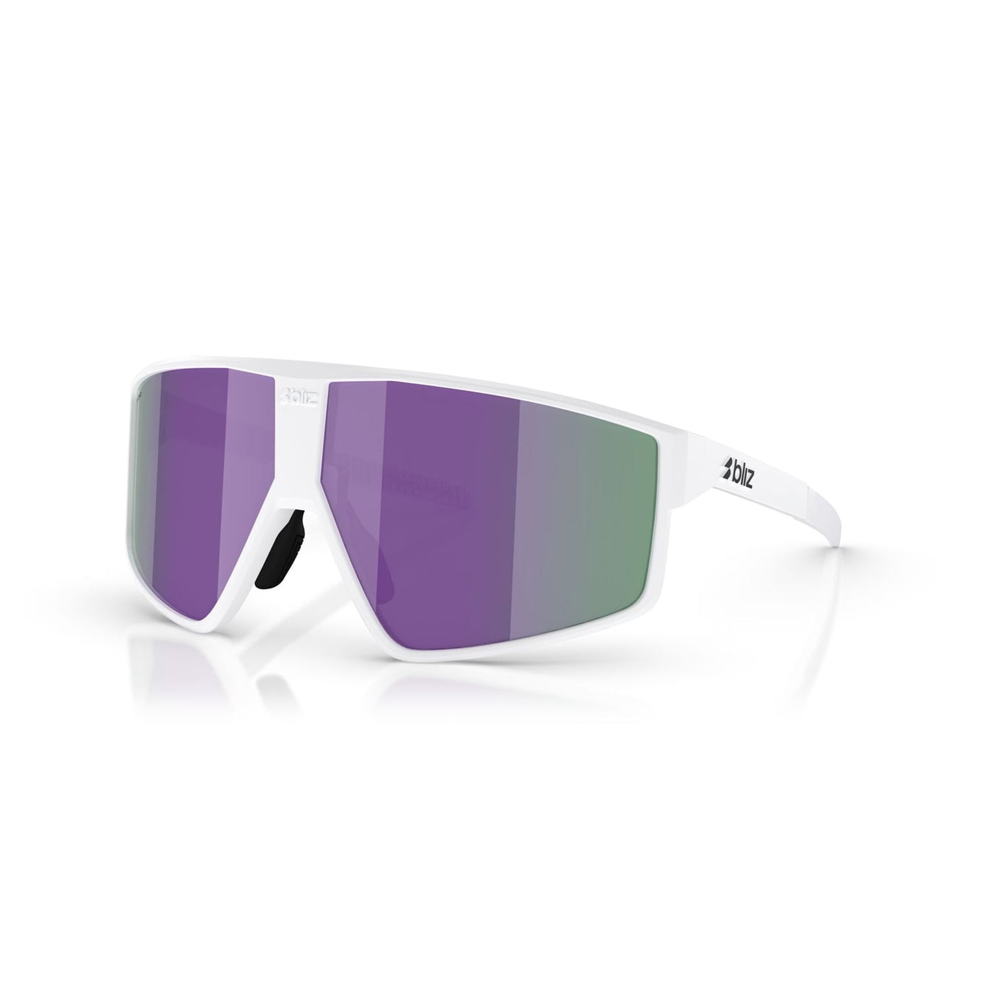 BLIZZ P002S Brille Weiß Matt Schirm Braun Violett Mehrfarbig