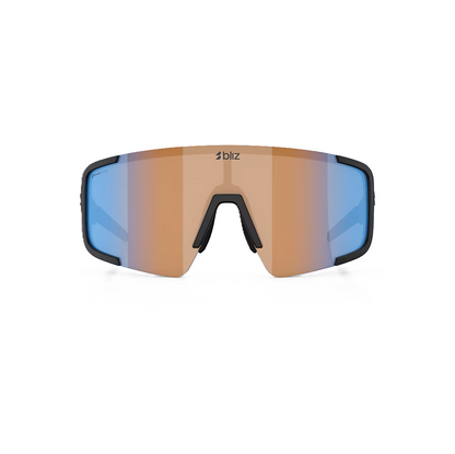 Brille BLIZ P003 Matt Schwarz Glas Coral/Orange Blau Iridium