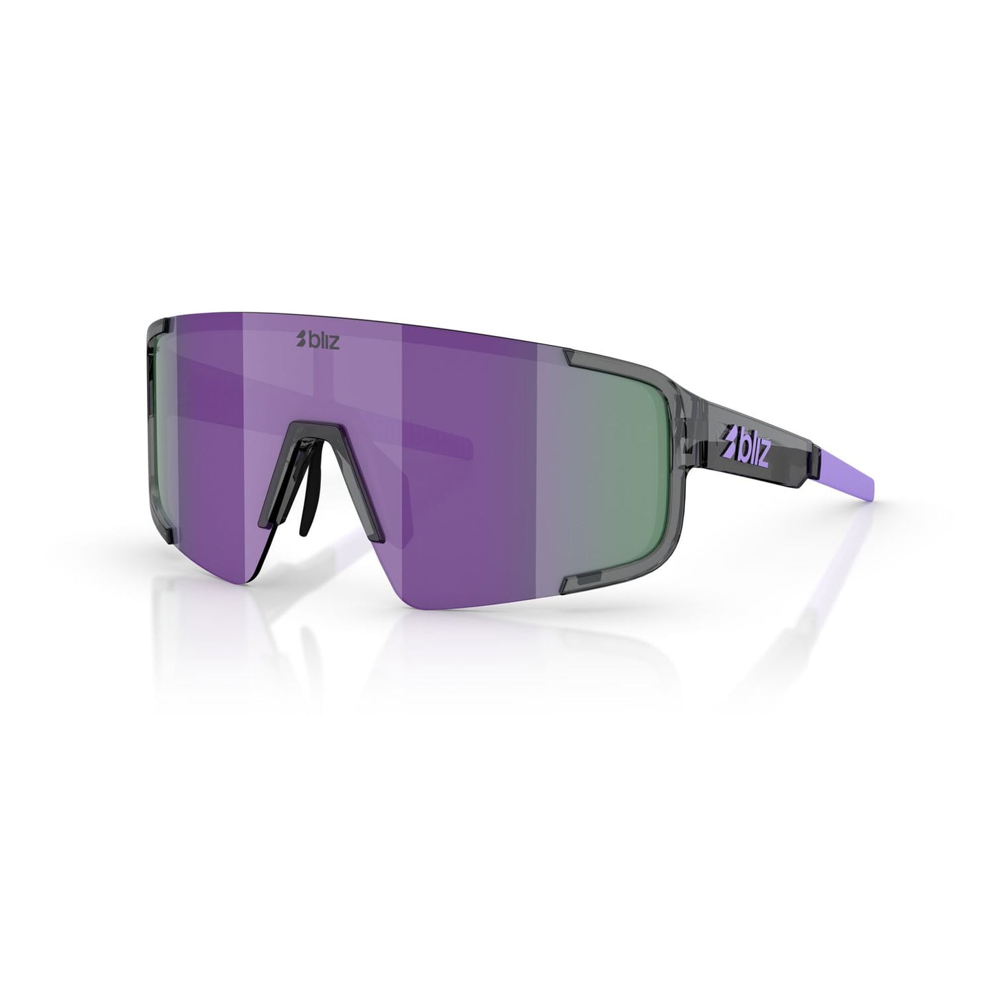 Brille BLIZ P003 SMALL Crystal Schwarz Schirm Purple Multii