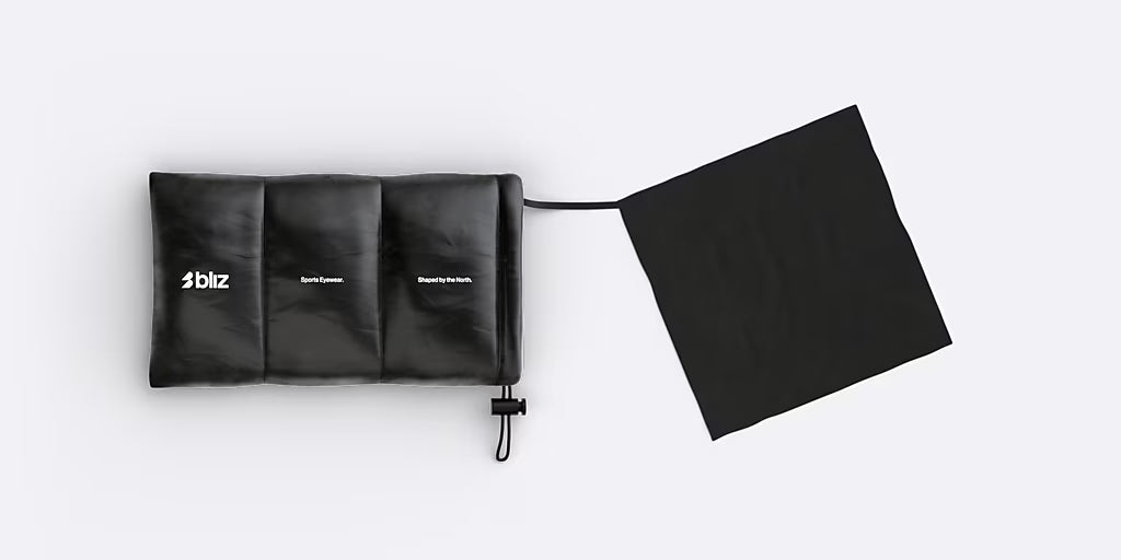 Brille BLIZ P004 SMALL Schwarz Matt Nano Optics Glas Nordic Ligh Coral - Orange w Blau Multi