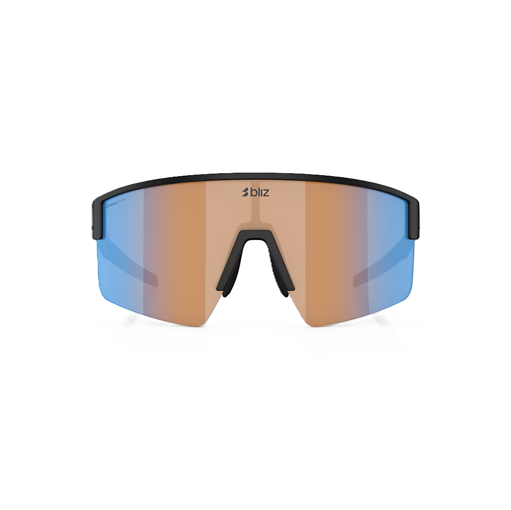 Brille BLIZ P004 SMALL Schwarz Matt Nano Optics Glas Nordic Ligh Coral - Orange w Blau Multi