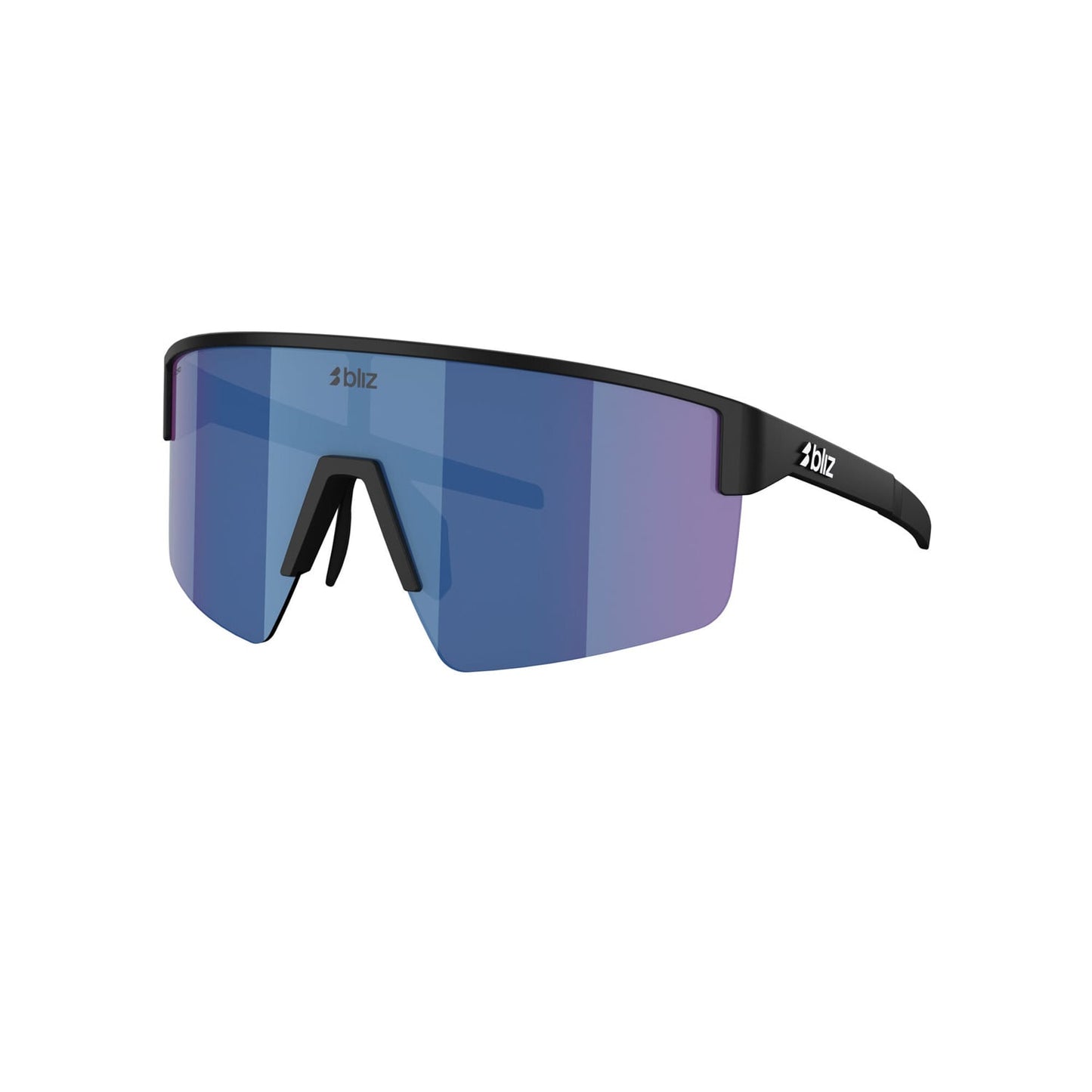 Brille BLIZ P004 Schwarz Matt Blue Mirror Bildschirm
