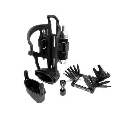 Flaschenhalter und Werkzeughalter LEZYNE TUBELESS FLOW STORAGE Schwarz