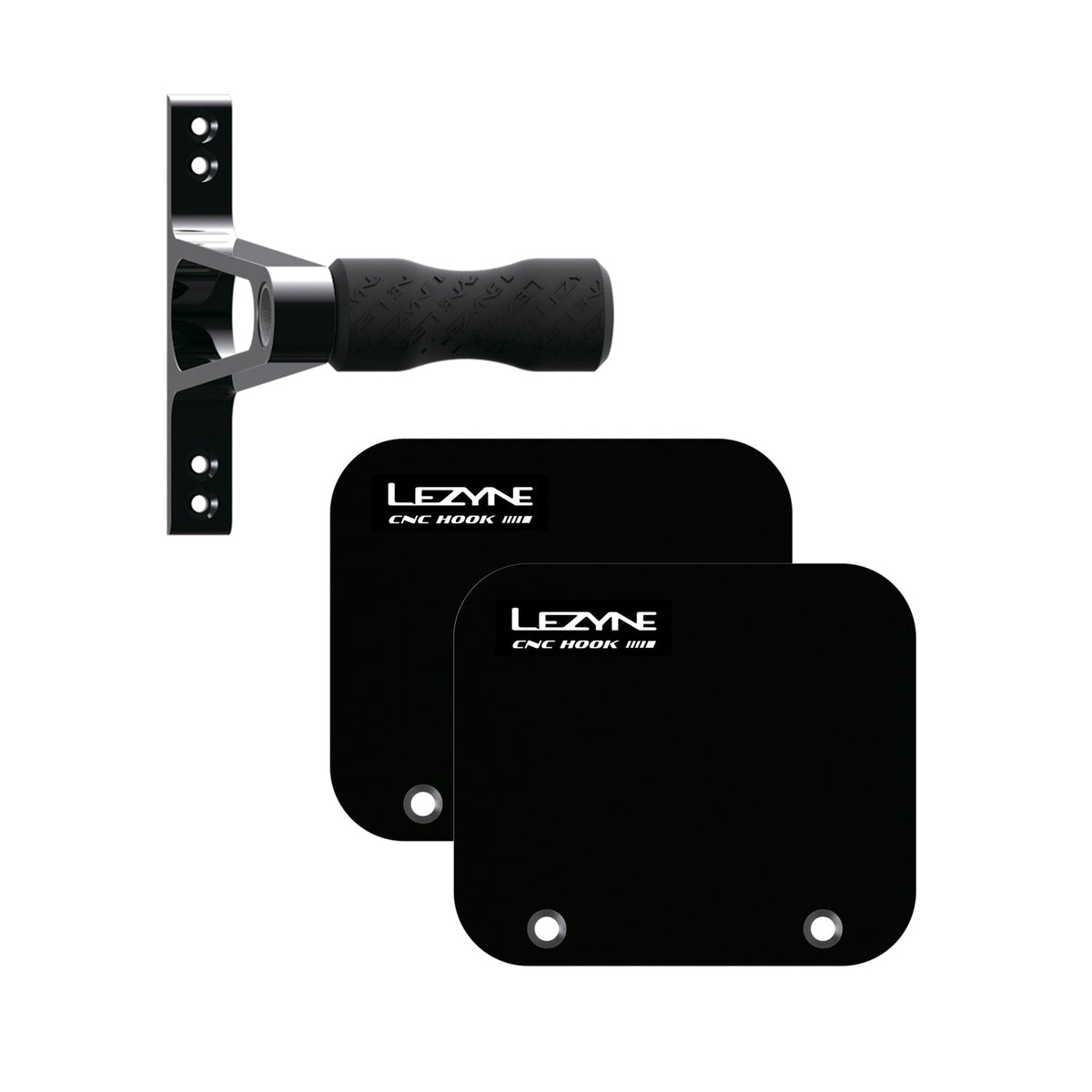 LEZYNE CNC-Aluminium-Wandhaken für Fahrräder Schwarz