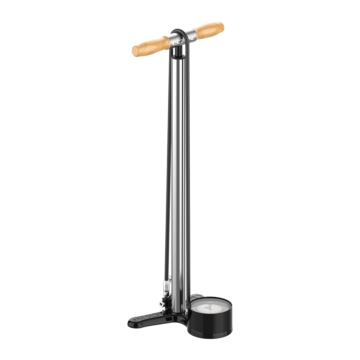 LEZYNE ALLOY FLOOR DRIVE Standpumpe mit Presta Pro Chuck, Silber