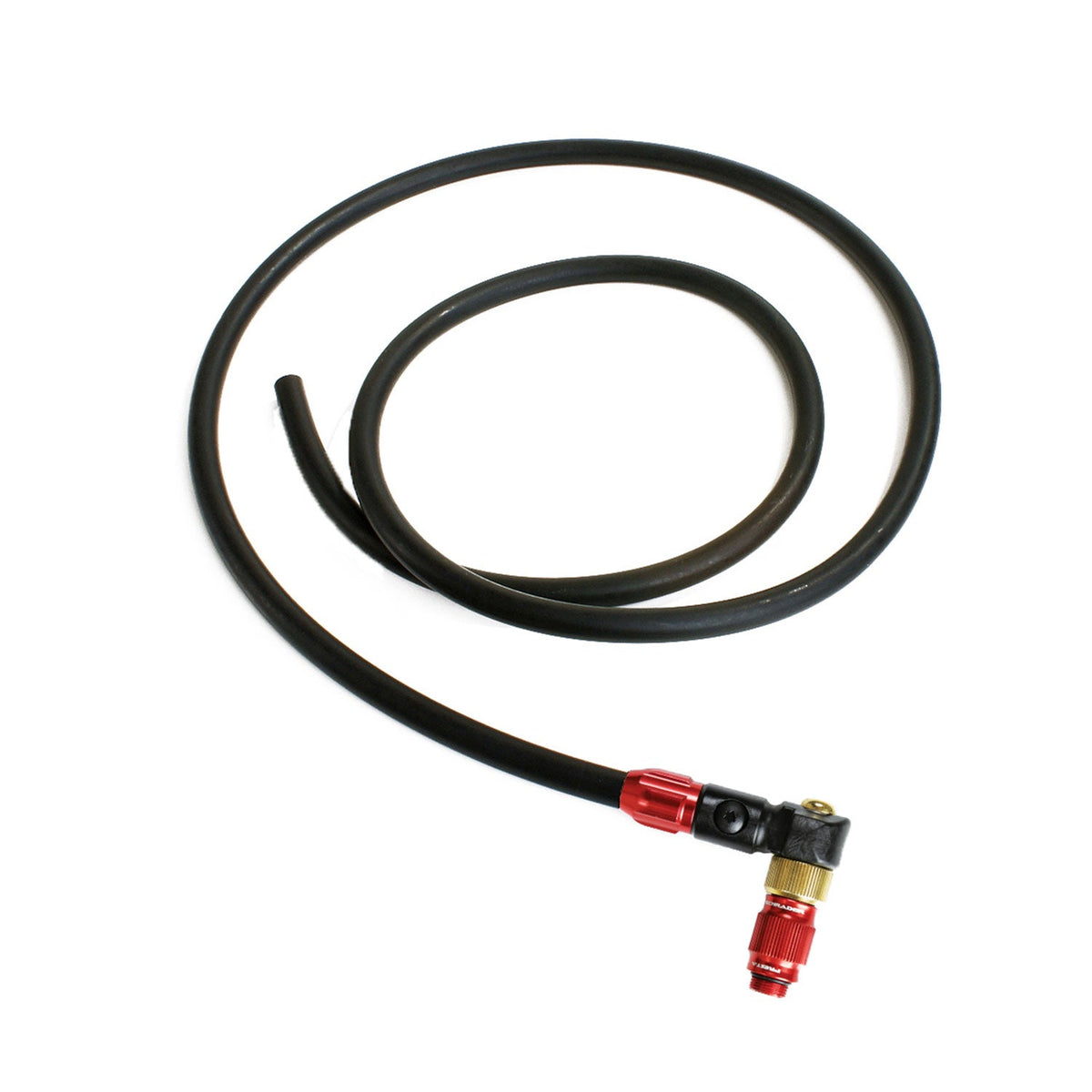 Glänzend roter LEZYNE ABS1 Pro Chuck-Pumpenschlauch für Standpumpen
