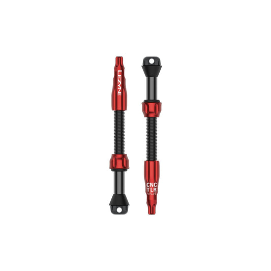 2er-Set LEZYNE CNC PRO Tubeless-Ventile 60 mm Rot