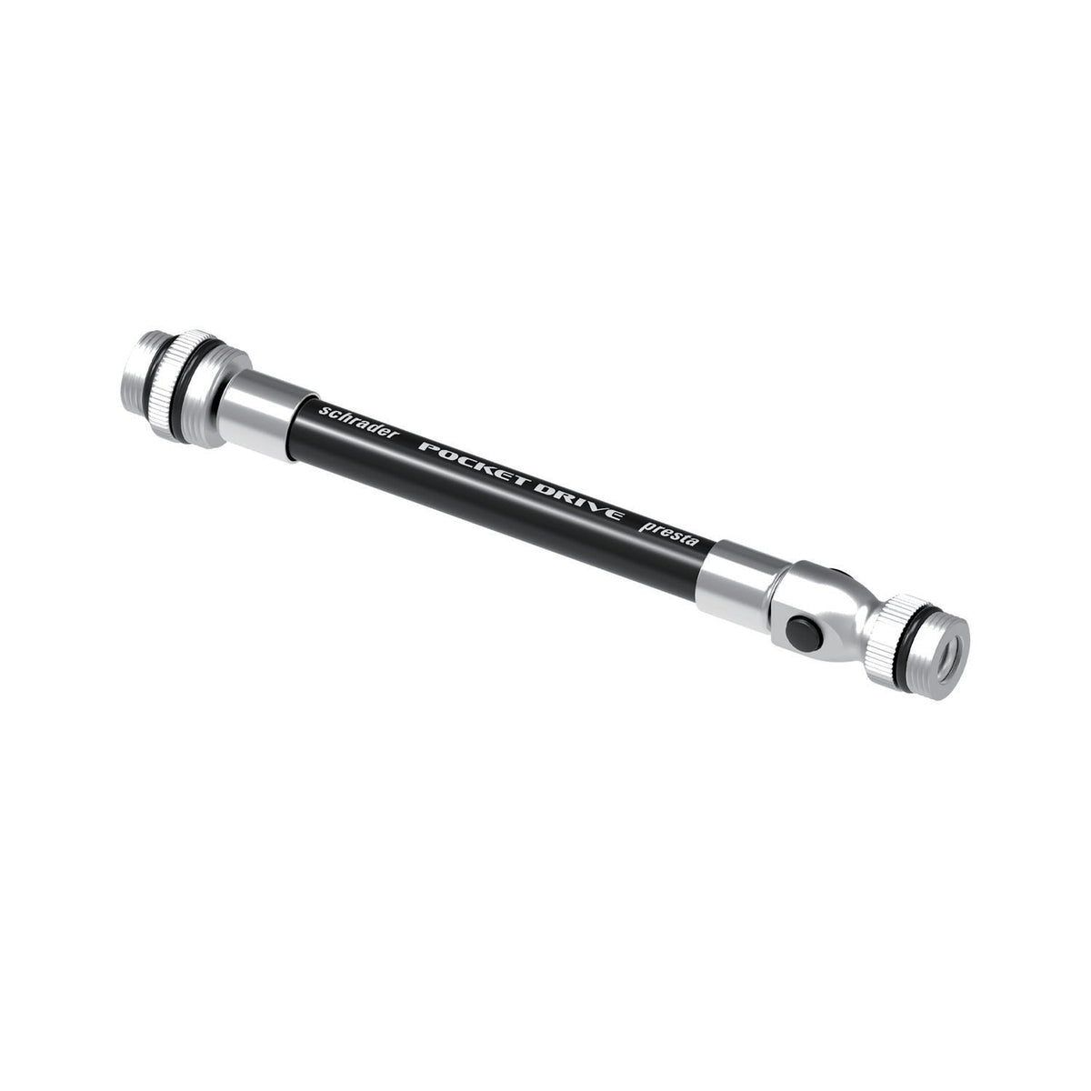Schwarz-silberner LEZYNE ABS Flex Presta/Schrader-Ersatzschlauch für Pocket Drive Mini