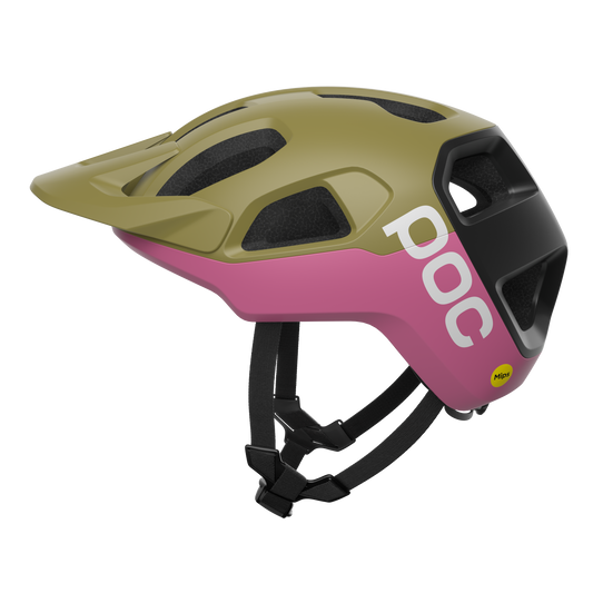 MTB-Helm POC CULARIS Grün/Rosa Matt
