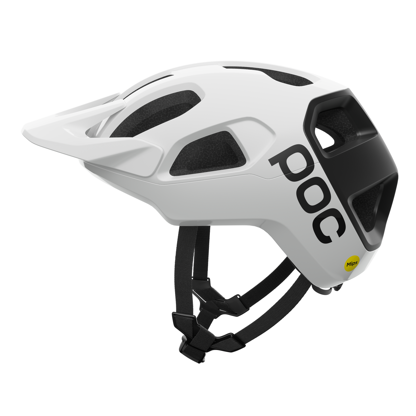 MTB-Helm POC CULARIS Weiss/Schwarz Matt Logo