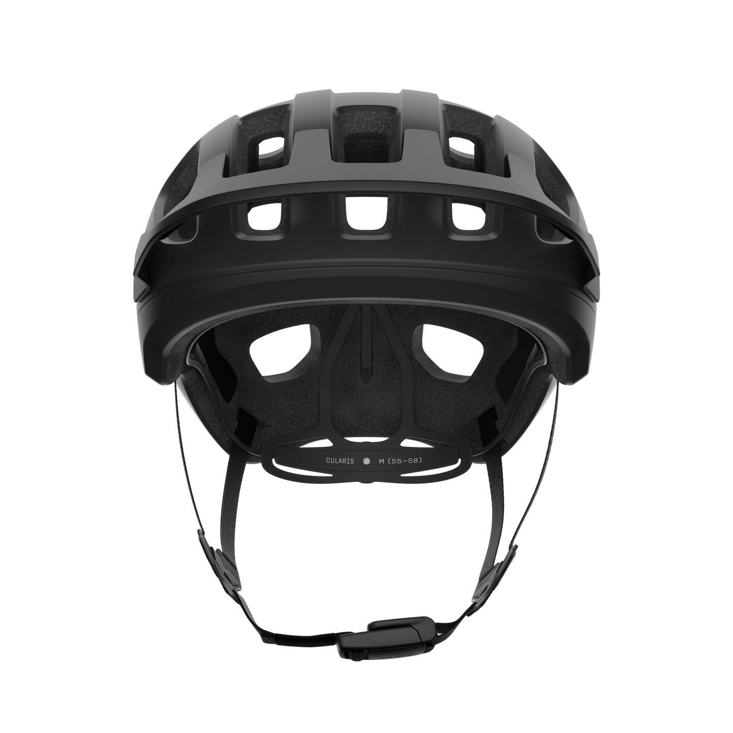 MTB-Helm POC CULARIS Schwarz/Weiss Matt Logo