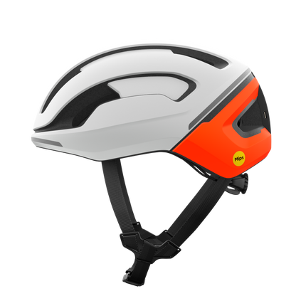 Rennrad-Helm POC OMNE BEACON MIPS Weiß/Orange Matt