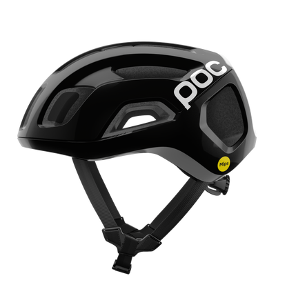 Rennradhelm POC VENTRAL AIR MIPS Logo Schwarz/Weiß Matt