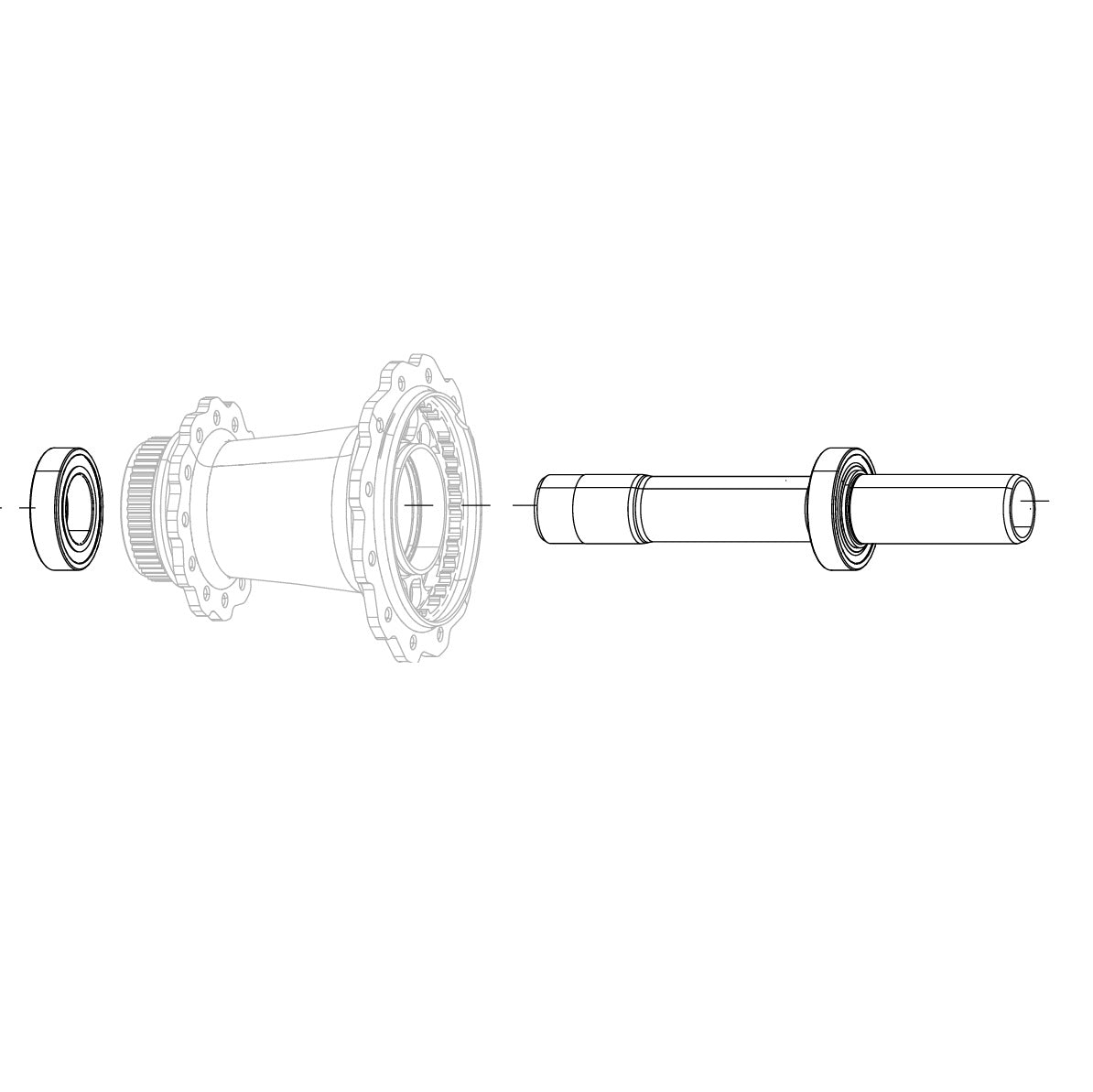 Axe de Roue Arrière ZIPP Cognition NSW Disc Brake Roulement arrière #11.2018.052.001