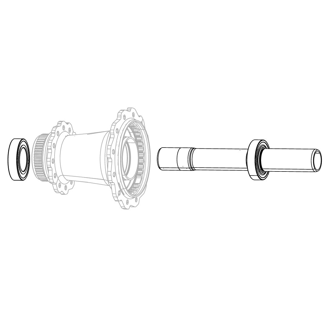 Axe de Roue Arrière ZIPP Cognition V2 NSW Disc Brake Roulement (2x 61903) arrière #11.2018.065.004