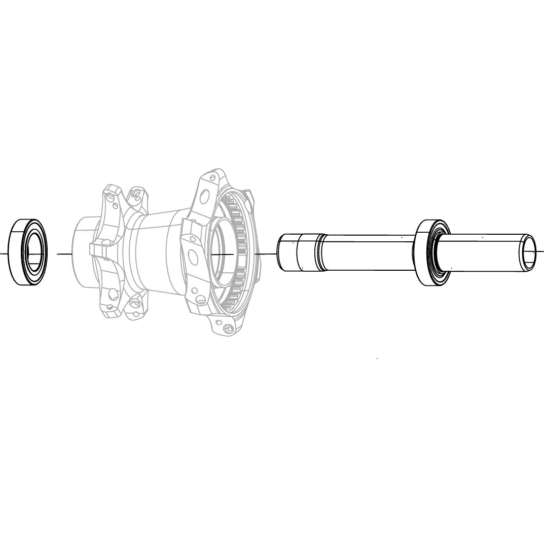 Axe de Roue Arrière ZIPP Cognition V2 NSW Rim Brake Roulement (2x 61903) arrière #11.2018.065.005