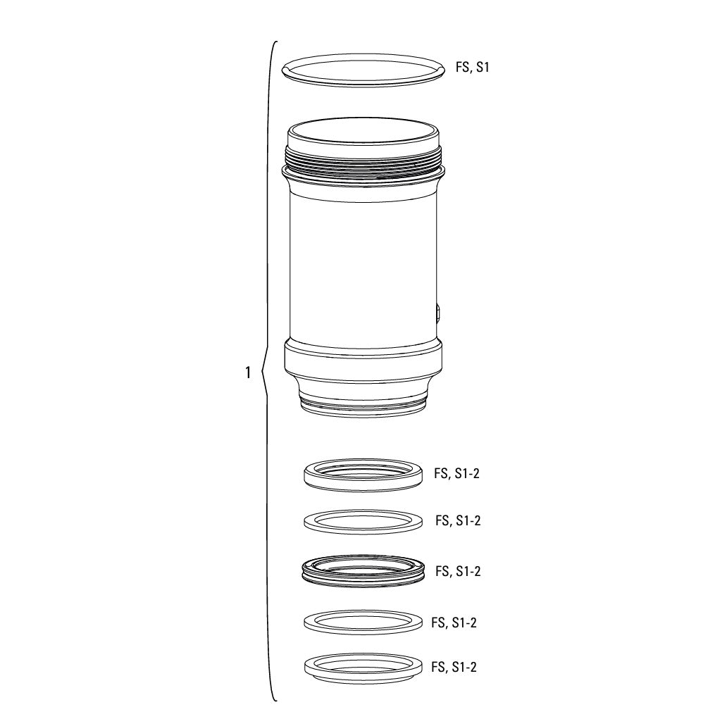 ROCKSHOX Luftkammer 184 × 44 mm für Dämpfer #11.4118.033.010