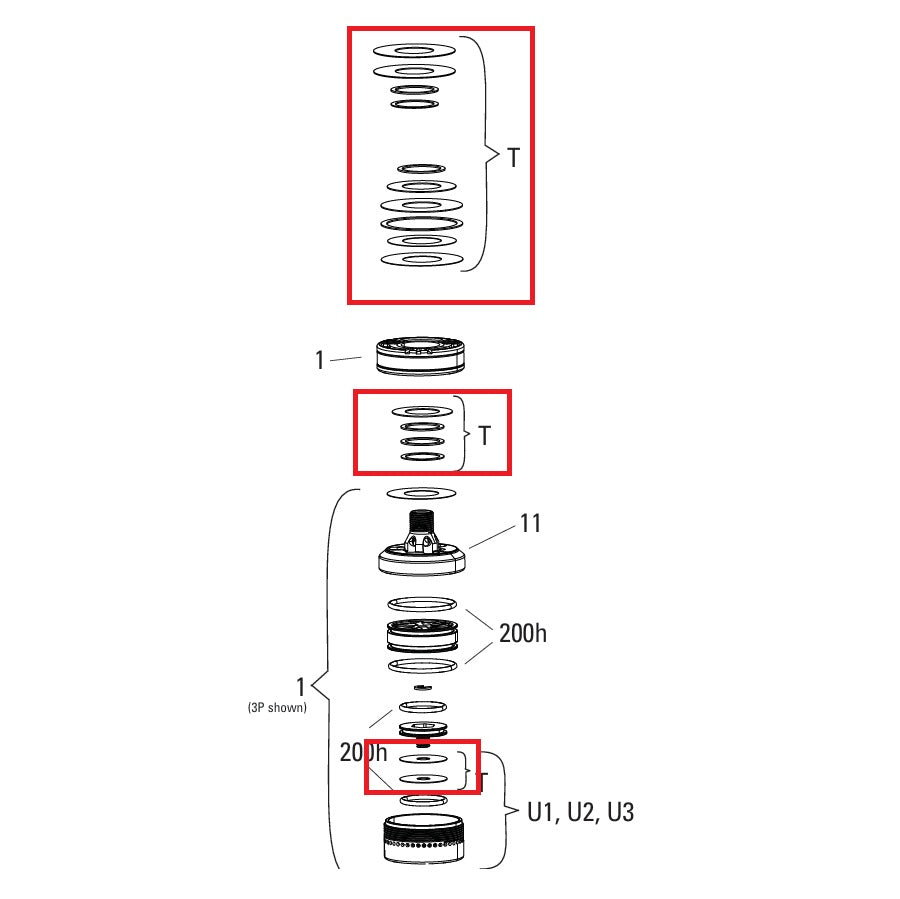 ROCKSHOX Dämpfereinstellscheiben für Rebound und Compression SIDLUXE A2+ (2024+)
