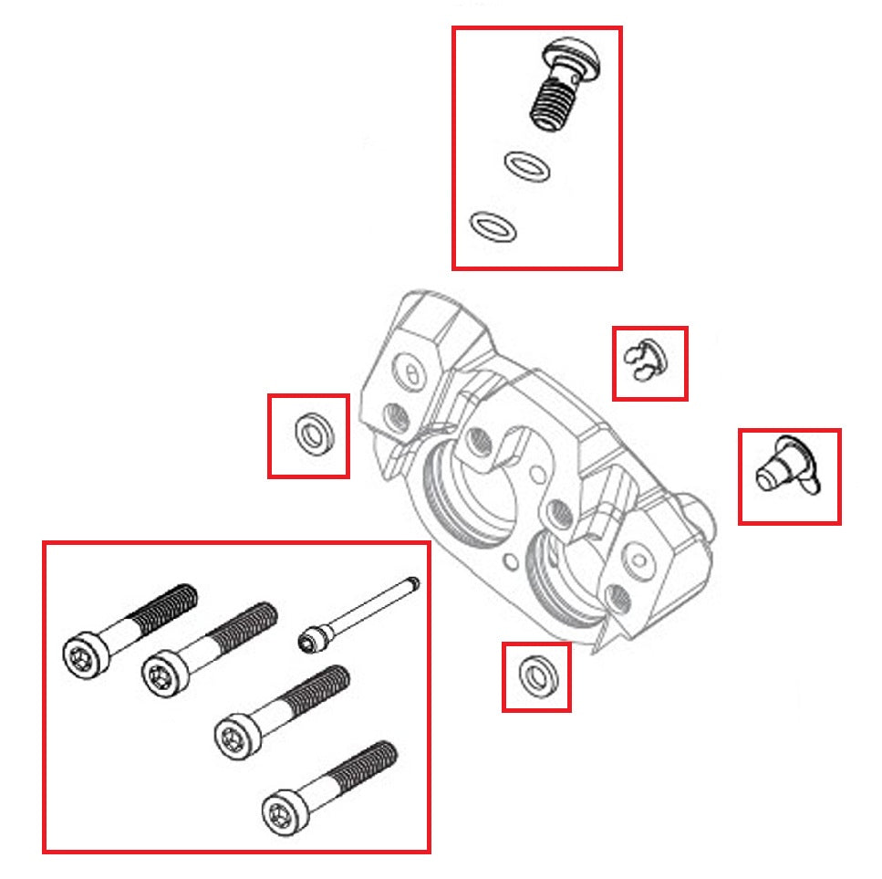 SRAM SRAM MAVEN Ultimate/Silver/Bronze Bremssattel Schraubensatz