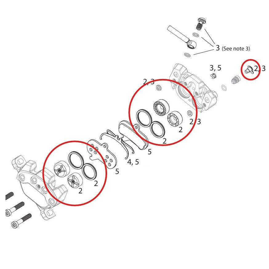 SRAM MAVEN Ultimate/Silver/Bronze Bremssattel-Kolbensatz