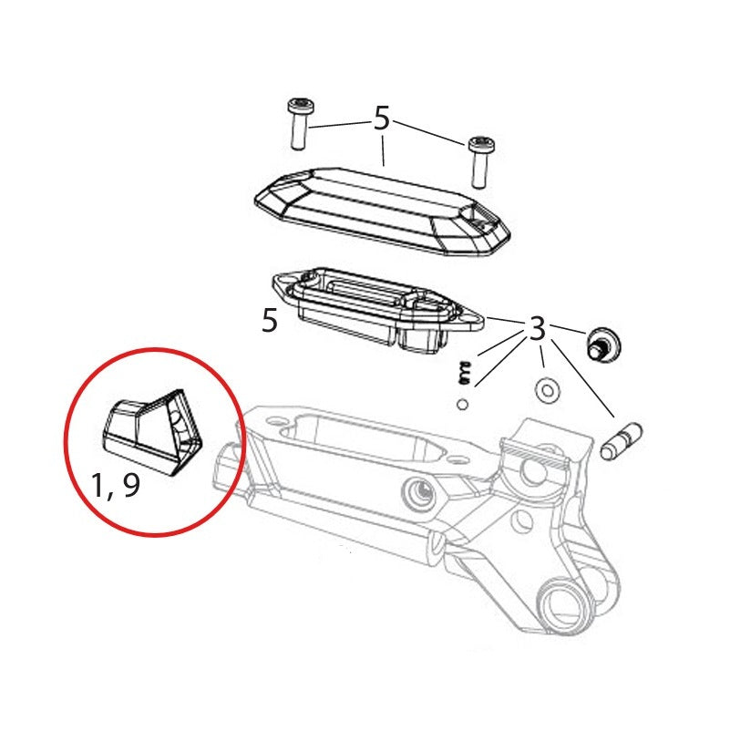 SRAM Befestigungsschelle für POD AXS LINKS (ohne MMX-Schelle)