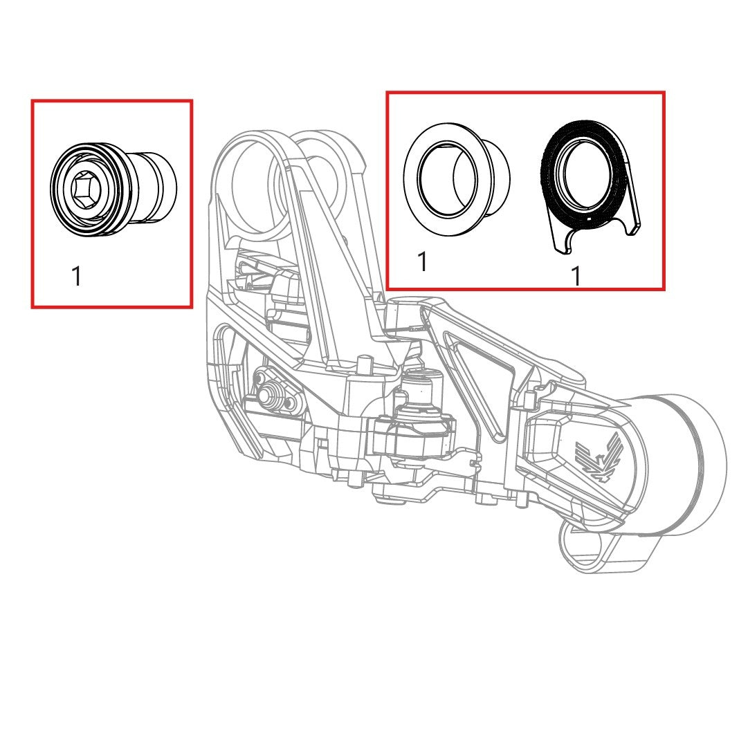 SRAM XX-SL T-TYPE EAGLE AXS Schaltwerk-Befestigungsschrauben-Kit