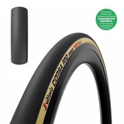 VITTORIA CORSA PRO SPEED WIDE Graphene G2.0 Tubeless-Ready-Faltreifen Beige
