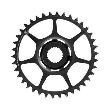 Einfach-Kettenblatt für E-Bikes SRAM X-SYNC 2 EAGLE BOSCH GEN4 11/12-fach Direct Mount Boost, Stahl — Kettenblatt auf weißem Hintergrund