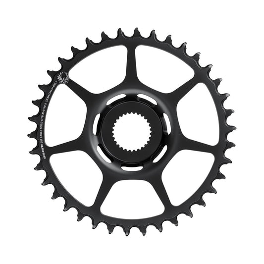 Einfach-Kettenblatt für E-Bikes SRAM X-SYNC 2 EAGLE BOSCH GEN4 11/12-fach Direct Mount Boost, Stahl — Kettenblatt auf weißem Hintergrund