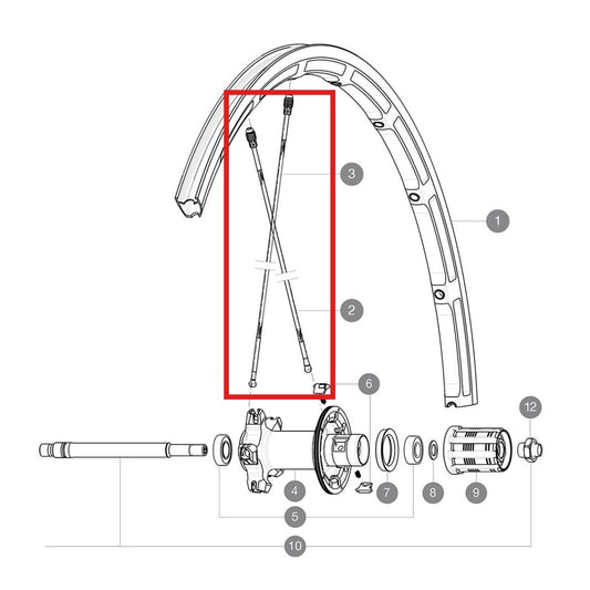 SET 10 AR-SPEICHEN MAVIC SHB M7/7 AL BK 275