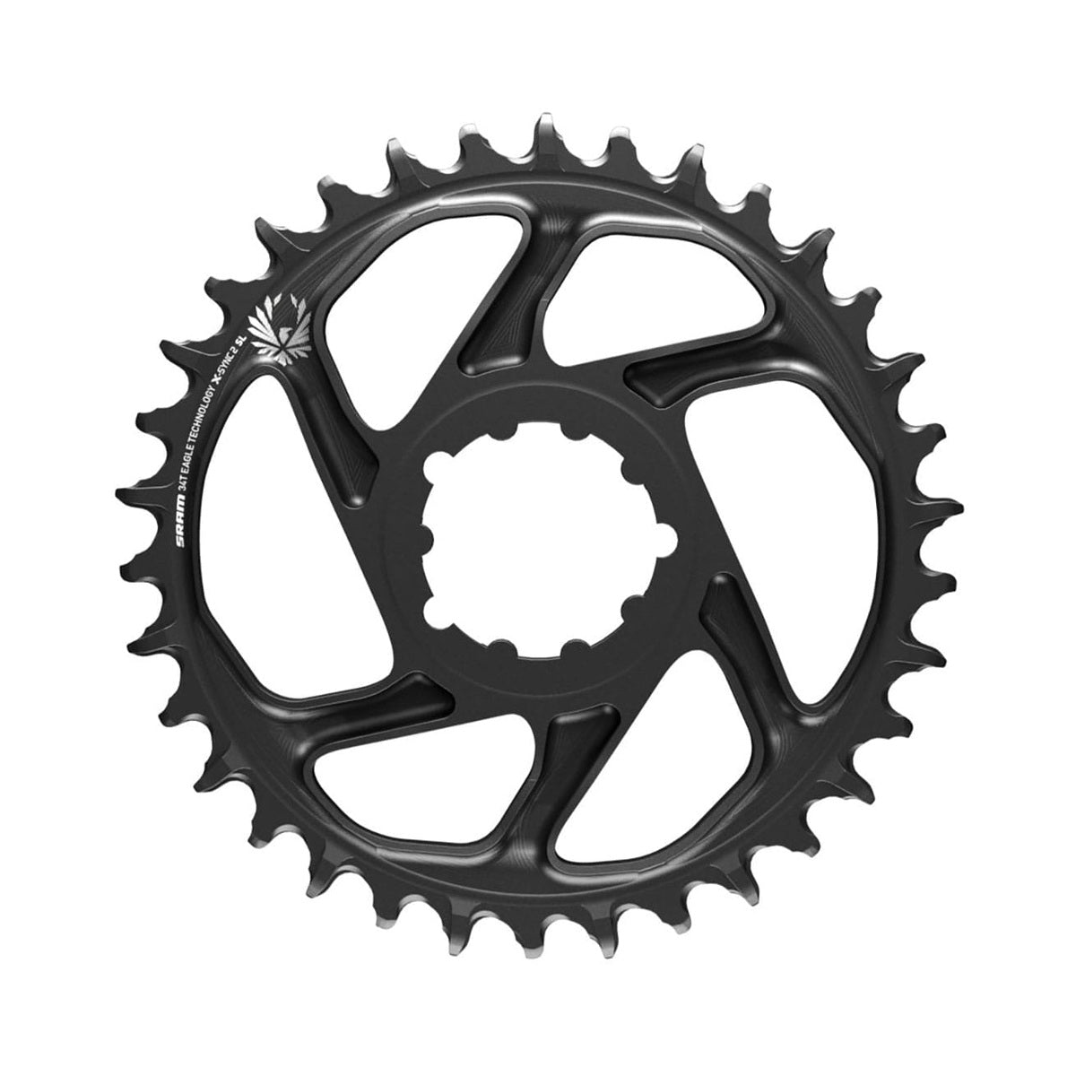 Einfach-Kettenblatt SRAM EAGLE X-SYNC 2 SL BOOST 12-fach Direct Mount, 3 mm Versatz — Kettenblatt auf weißem Hintergrund
