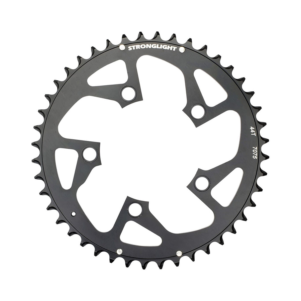 Äußeres Kettenblatt STRONGLIGHT Aluminium 7075 9-fach, 5-Loch, 94 mm — Kettenblatt auf weißem Hintergrund