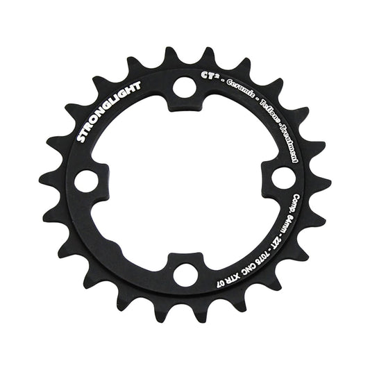 Inneres Kettenblatt STRONGLIGHT CT² SHIMANO XTR M970 9-fach, 4-Loch, 64 mm — Kettenblatt auf weißem Hintergrund