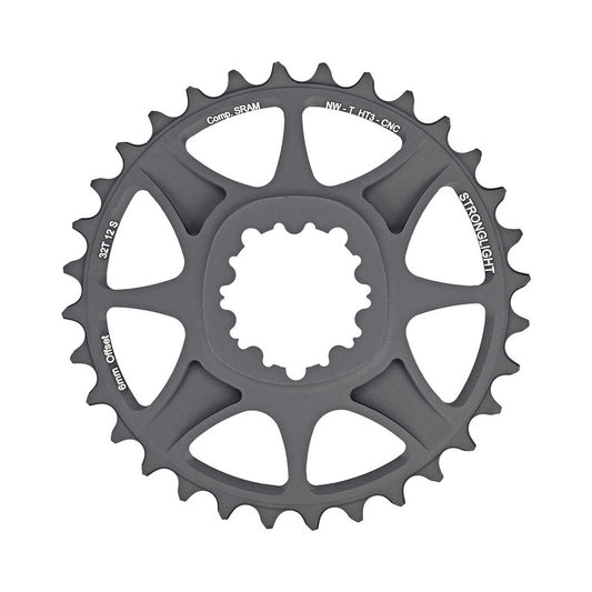 Plateau Mono STRONGLIGHT SRAM EAGLE XX1/X01 12V HT3 Direct Mount Offset 6mm — vue du plateau sur fond blanc