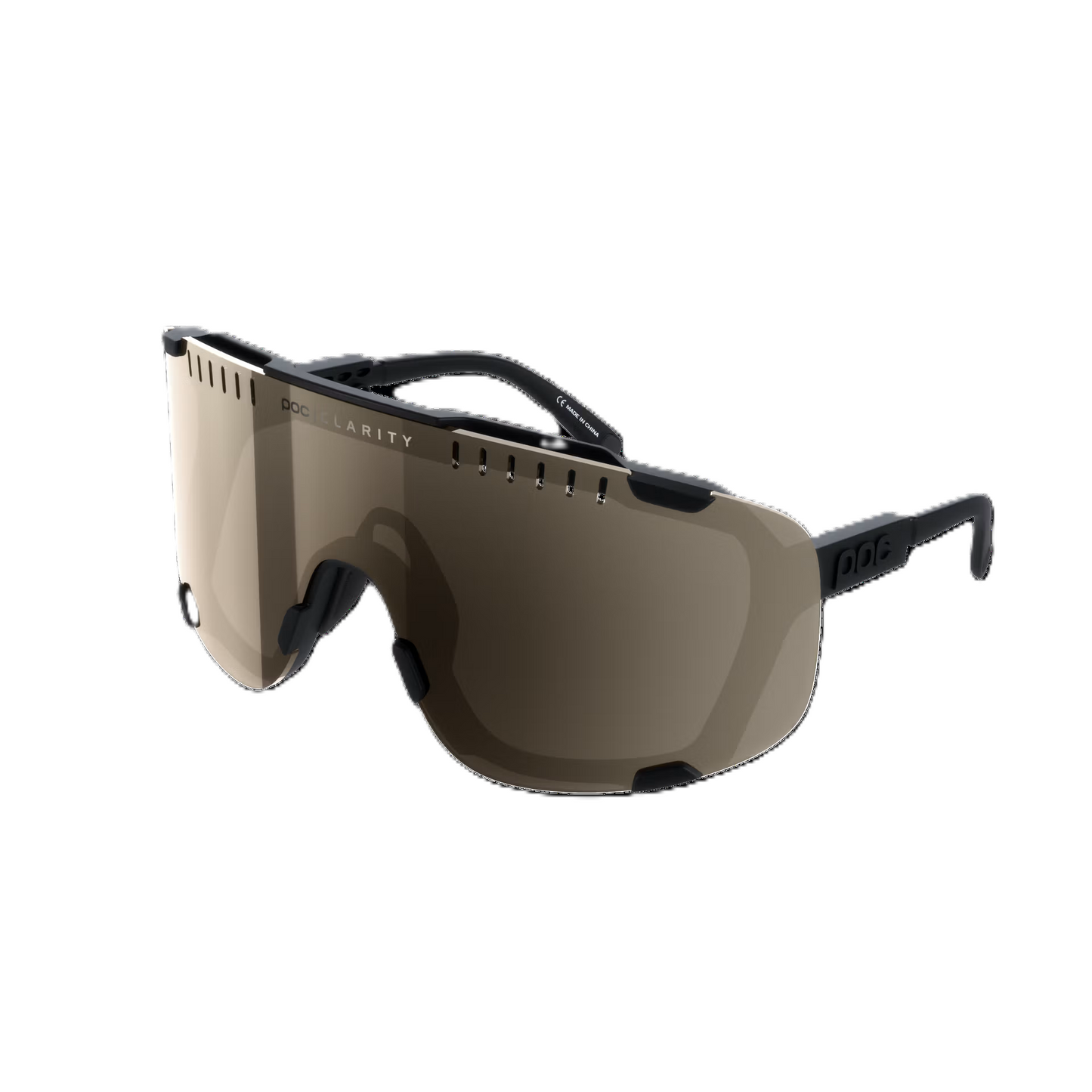 POC DEVOUR Brille Schwarz Clarity Trail Partly Sunny Silver Glas