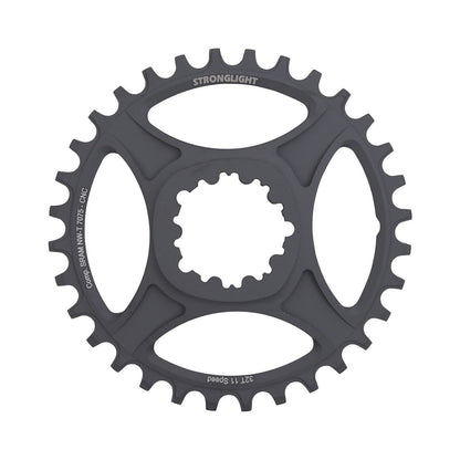 Einfach-Kettenblatt STRONGLIGHT HT3 SCHMAL-BREIT 11-fach Sram Direct Mount, 6 mm Versatz — Kettenblatt auf weißem Hintergrund