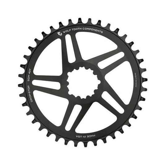 Einfach-Kettenblatt WOLF TOOTH BB30 SRAM Direct Mount — Kettenblatt auf weißem Hintergrund