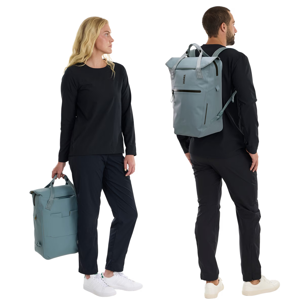 Paar THULE SHIELD Inlock 23 L Gepäckträgertaschen / Rucksäcke Blau