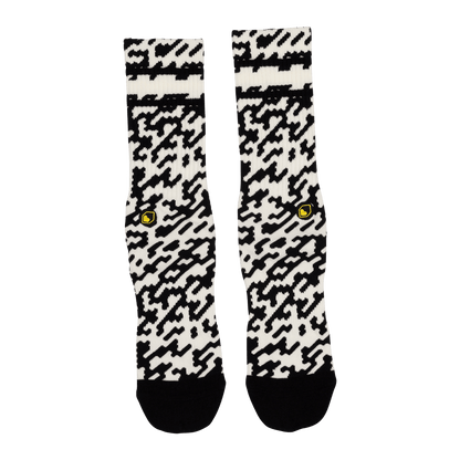 Socken BURGTEC EVERYDAY CREW PATTERNED Schwarz/Weiß