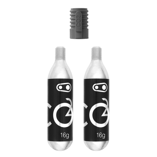 CRANKBROTHERS CO2-Gewindekartusche, 16 g, mit Klic-Kartuschenöffner (2 Stück)