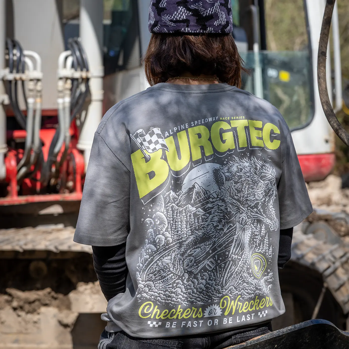 BURGTEC ALPINE SPEEDWAY T-Shirt, grau
