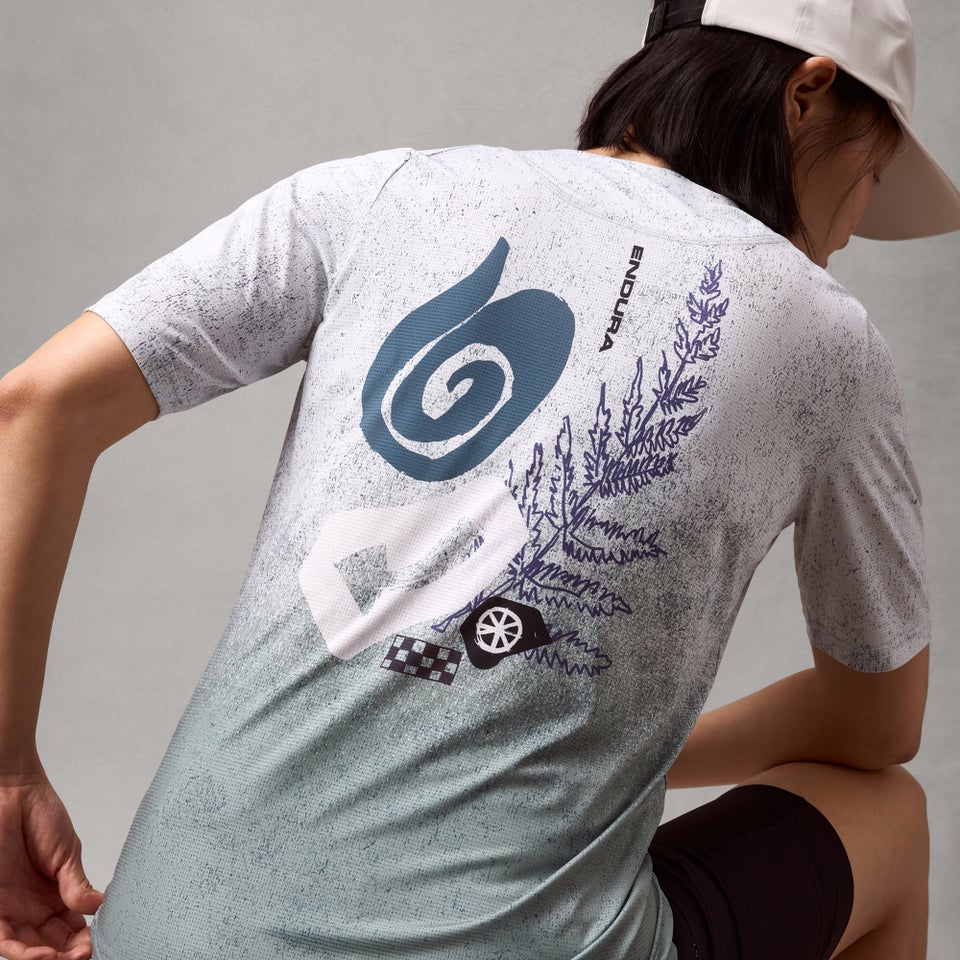 ENDURA SINGLETRACK PRINT Trikot Kurzarm Women Aero Blue