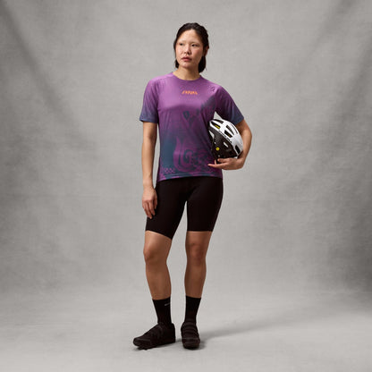 Trikot ENDURA SINGLETRACK PRINT Kurzarm Damen End Purple