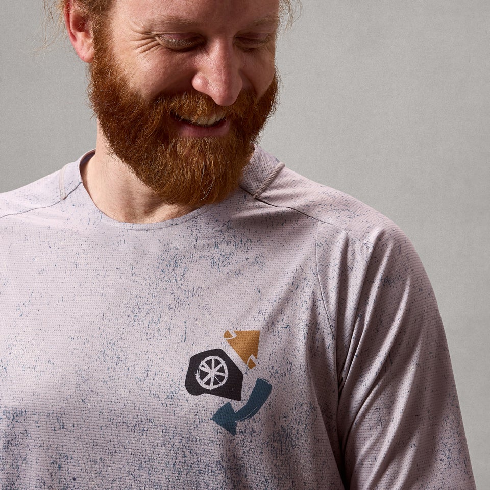 ENDURA SINGLETRACK PRINT Trikot Kurzarm Titanium