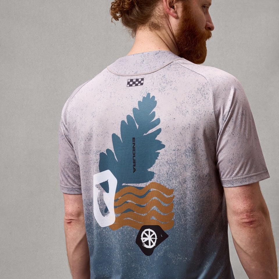 ENDURA SINGLETRACK PRINT Trikot Kurzarm Titanium