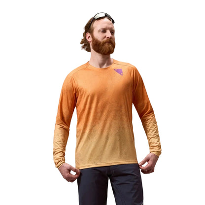 Trikot ENDURA SINGLETRACK PRINT Langarm End Orange