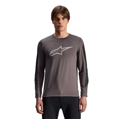 Trikot ALPINESTARS A-DURA INSET ASTAR Lange Ärmel Grau